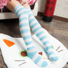 Striped Thigh High Socks ( 3 colours available )